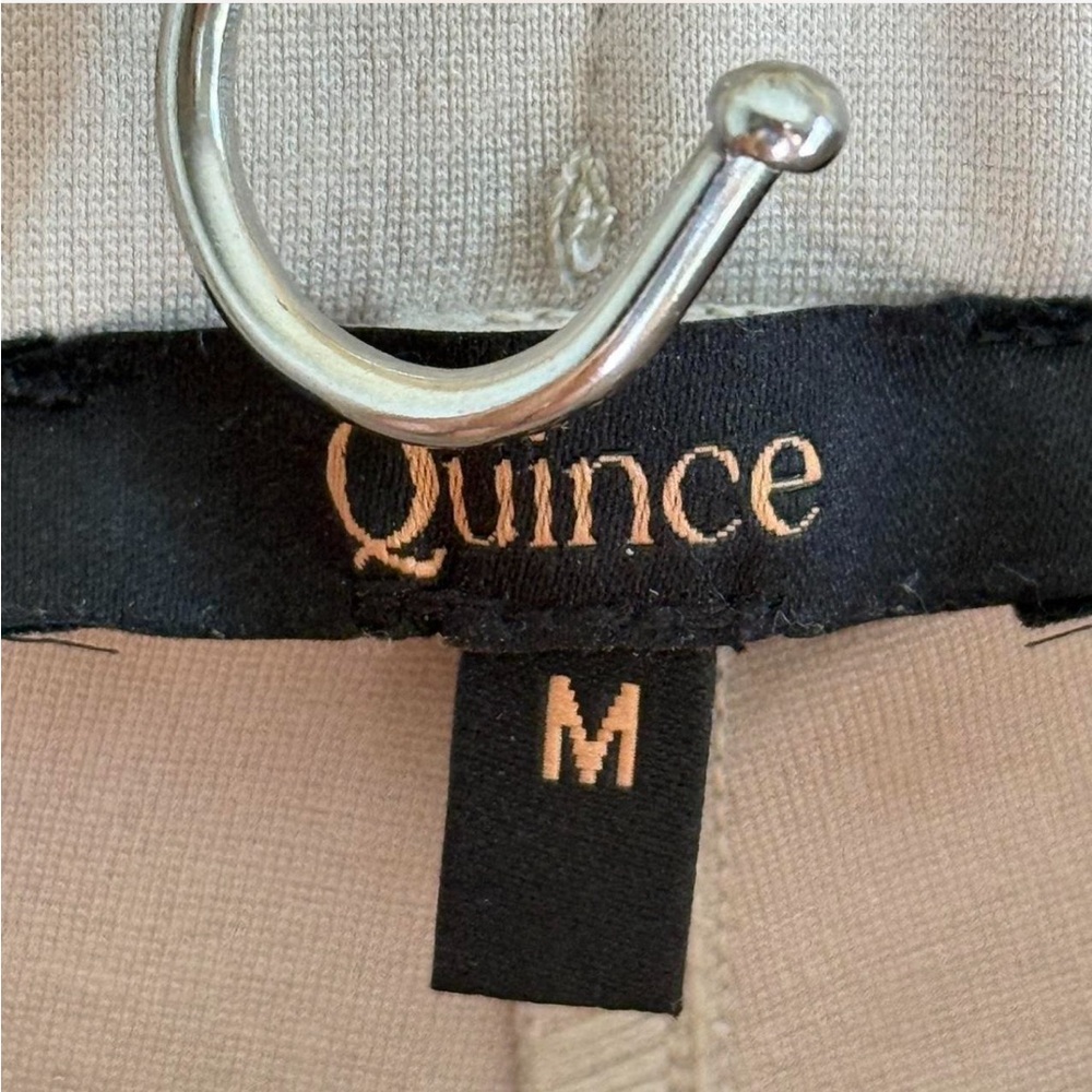 Quince Ecru Ponte Pants - Straight Leg - Faux Pockets - M Regular - Picture 2 of 7